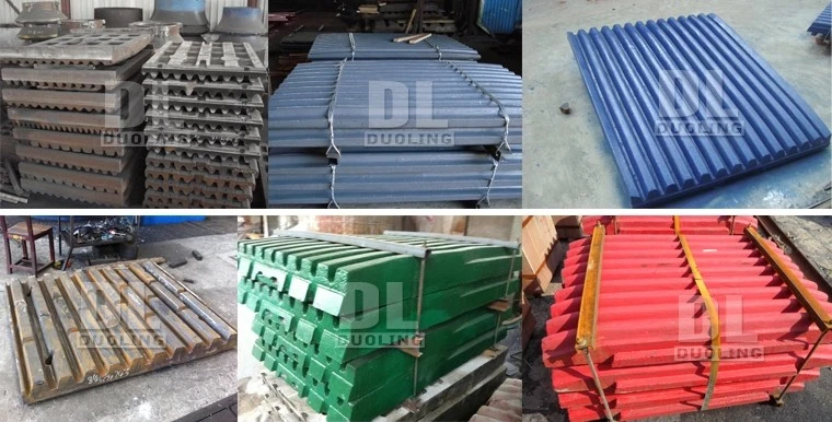 Casting Foundry Crusher Liners Jaw Plates Cone Mantle and Concave Wear Parts Impact Crusher Blow Bars Spare Parts Supplier Price