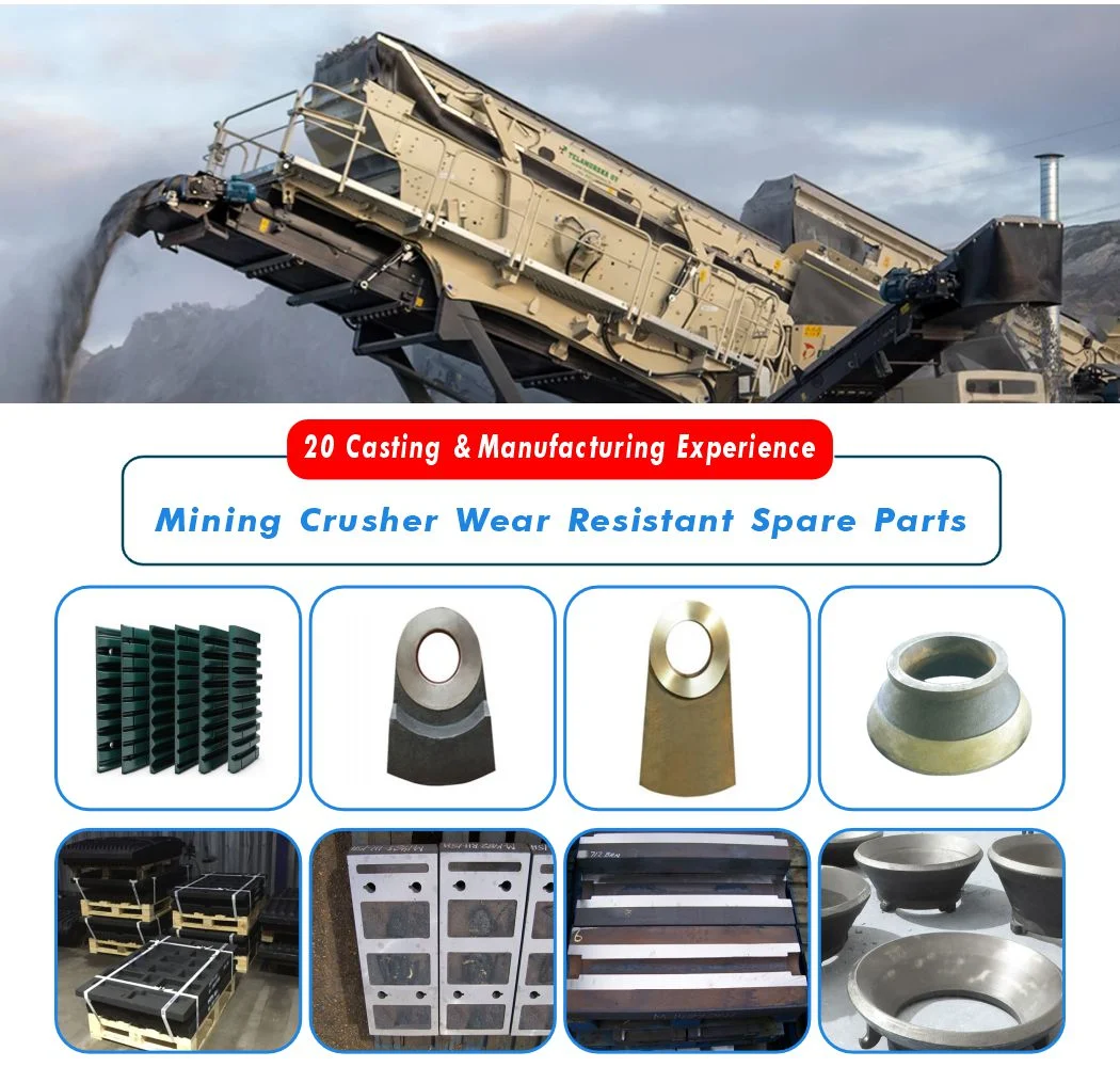 High Chromium Cast Iron Jaw Crusher Wear Resistant Spare Parts